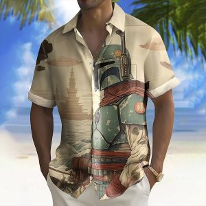 Camisa The Mandalorian Estilo Hawaiano