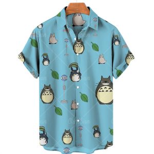 Camisa Totoro Estilo Hawaiano