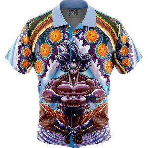 Camisa Dragon Ball Estilo Hawaiano