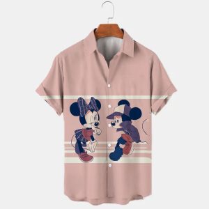 Camisa Mickey y Minnie Estilo Hawaiano